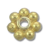 Gold Daisy Spacer Beads