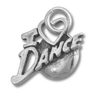 Sterling Silver I Love Dance Charm
