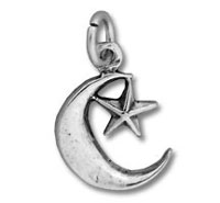 Moon and Star Charm