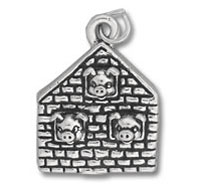 Three Little Pigs In House Charm