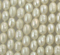 White Oval Freshwater Pearls