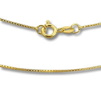 18" 1mm Gold Vermeil Box Chain