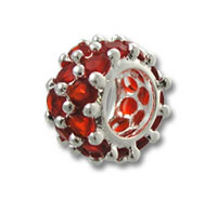 Light Siam Spacer Bead