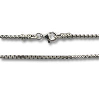 1.5mm Venetian Silver Box Chain