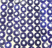 Blue Lampwork Glass Beads