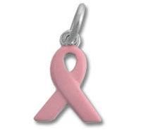 Pink Enamel Awareness Ribbon