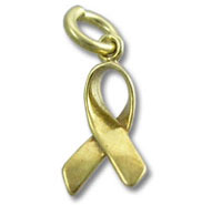 Plain Gold Vermeil Awareness Ribbon