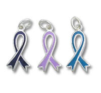 Enamel Awareness Ribbon Charm