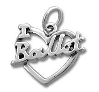 I Love Ballet Heart Charm