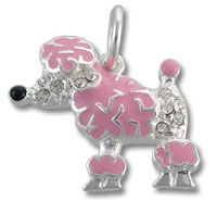 Pink Enamel Poodle