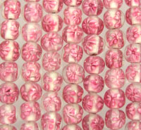 Circular Beads with Flowers