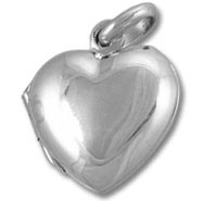 Plain Silver Heart Locket