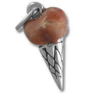 Enamel Ice Cream Cone Charm