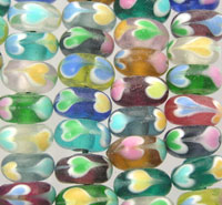 Circular Beads with Hearts