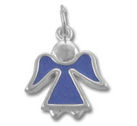 Sterling Silver Enamel Angel Charm