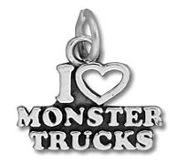 I Love Monster Trucks Charm
