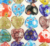 Heart Lampwork Beads