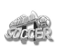 Sterling Silver Soccer Slider Charm