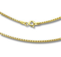 18" Vermeil Coreana Round Box Chain