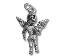 Sterling Silver Football Angel Charm