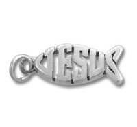 Sterling Silver Jesus Fish Charm