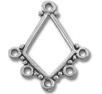 Silver Diamond Shape Dangle Finding