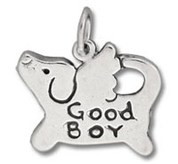 Good Boy Dog Angel Charm
