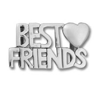 Large "Best Friends" Slider Charm