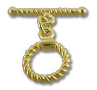Vermeil Rope Round Toggle