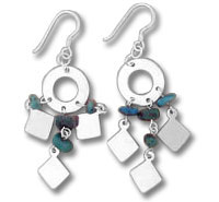 Turquoise Stone Dangle Earrings