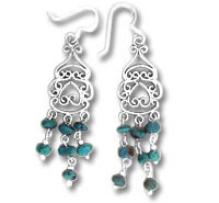 Turquoise Stone Dangle Earrings