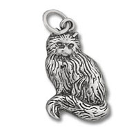 Furry Cat Sitting Charm