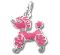 Enamel Poodle Charm