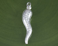 Silver Large Italian Horn Charm