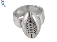 Silver Football Ring