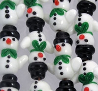 Snowman Glass Bead