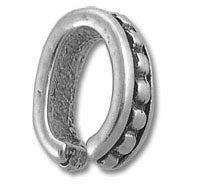 Silver Beaded Loop Finding Ring
