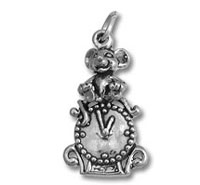 Mouse on Clock Charm