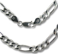 7mm Silver Figaro 180