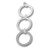 3 Circle Pendant 18mm x 1mm Ring