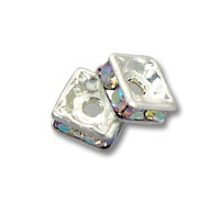 6mm Silver Squaredelle 10pcs