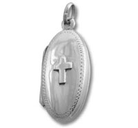 Silver Prayer Box with Cross