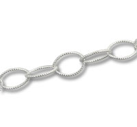 .5mm White Rope Oval Link
