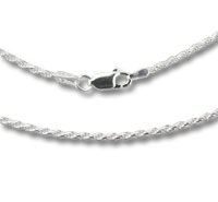 1.5mm Silver Rope Chain