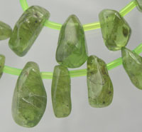 Large Green Garnet Beads