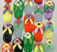 Sandal Glass Bead