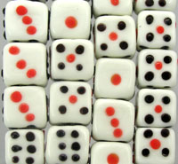 Dice Glass Bead
