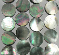 Round Gray Mother of Pearl