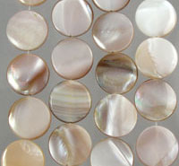 Pinkish Brown Round Mother of Pearl