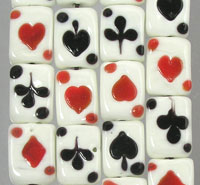 Playing Cards Glass Beads